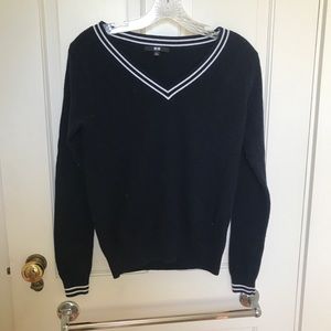 V-Neck Navy Sweater